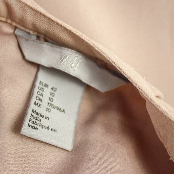 H&M Pink Mini Dress Layered Pleated Petal Sleeves Romantic Ballet 10 - Picture 3 of 3